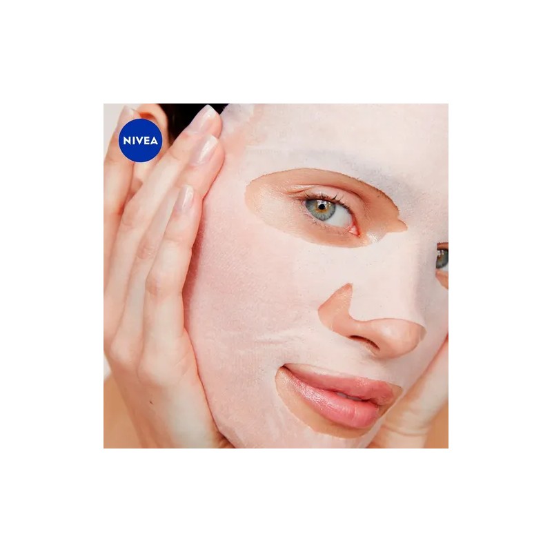 Nivea Mascarilla Facial con Agua de Rosas y Ácido Hialurónico,