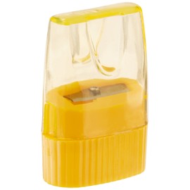 Charles Leonard Pencil Sharpener with Shaving Receptacle and Cone Shape, Assorted Colors (80730)