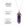 LAVISA Obelisk Gemstone Necklace Gold Pendant Real Crystal Chain Necklace