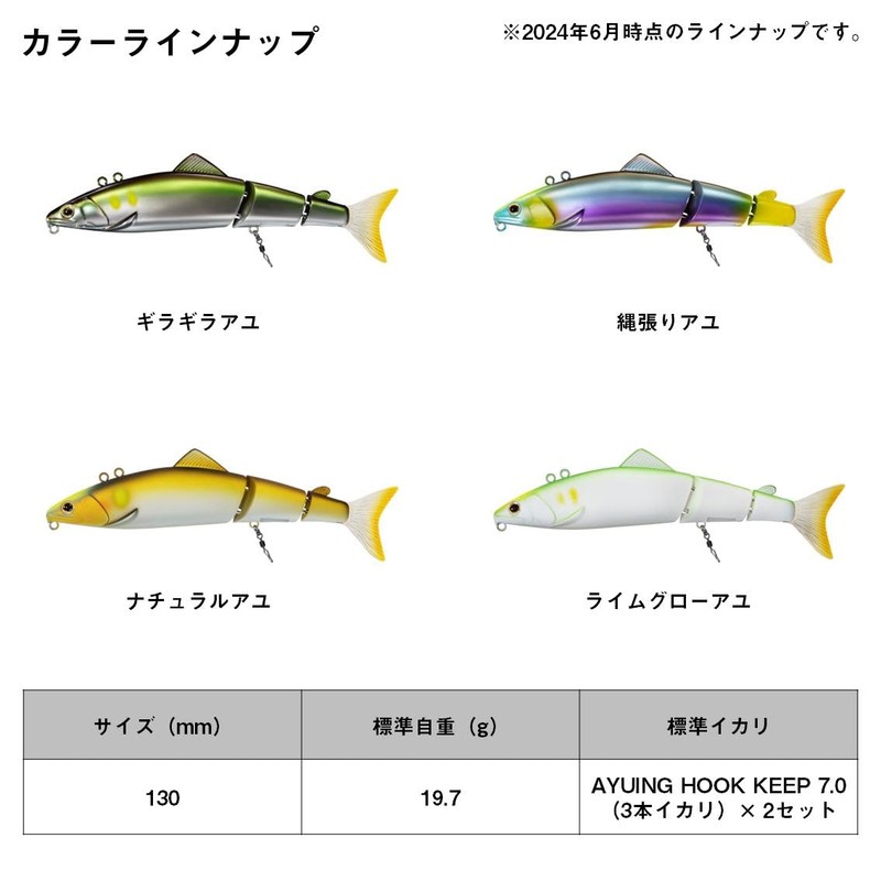 DAIWA AYUING Minnow Joint 130S Natural Ayu