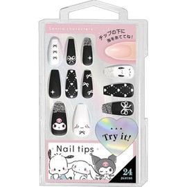 Nail Tip Sanrio Characters Ribbon BK