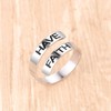 ZRAY Silver Keep Going Ring Inspirational Jewelry Stainless Steel Engraving