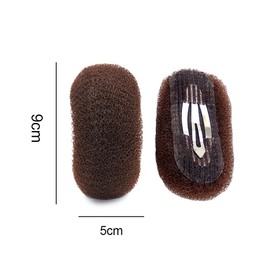 3 Pcs Bump It Up Volume Hair Base Hair Padding Tool Volume Hairs Bump Up Clip for Women Girls DIY Hairstyles (Black Brown White)