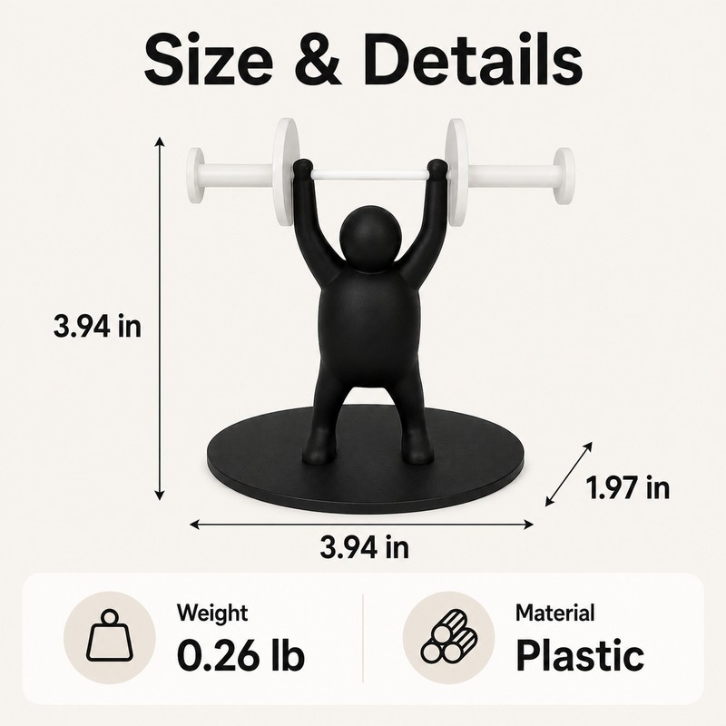 Funny Toilet Roll Holder for Bathroom - 3D Printed Fitness-Themed