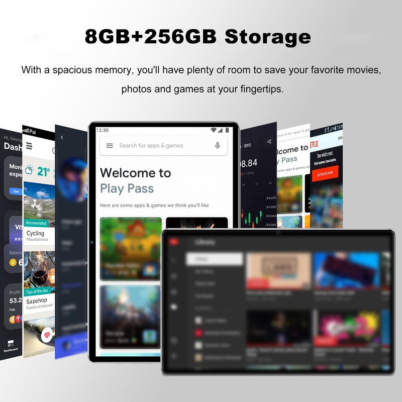 Tablet 8GB+256GB 10.1 inch Screen 5G Calling Snapdragon 888 Processor