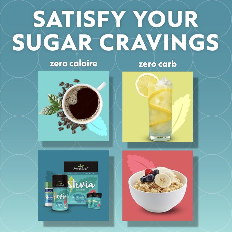 SweetLeaf Organic Stevia Powder Shaker Jar - Zero Calorie Sweetener