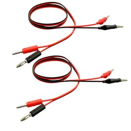 EFGTEK 2 Pack Banana Plug to Alligator Clip Test Electrical Lead Cable Line Wire,4mm Banana Plug for Multi-Meter,Electrical Test Jumper Wire (100cm)