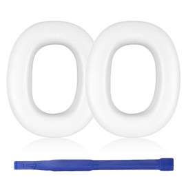 Umvowuxa PX8 Replacement Ear Pads for Bowers & Wilkins PX8 Headphones, Protein Leather Ear Pads,Density Sound Isolating Foam (White)