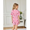 Arshiner Girls Pajama Set Short Sleeve Lounge Set Soft Shirring