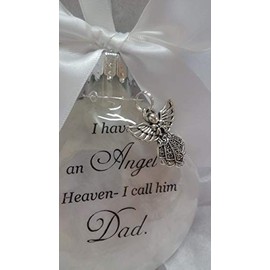 Father Memorial Christmas Ornament Sympathy Gift Angel in Heaven I Call Him Dad
