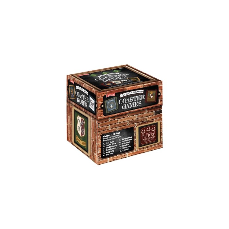 Classic Pub Coaster Games Compendium, 12 Bar Games, 40 Lagoon