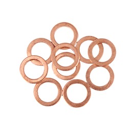 A ABSOPRO Copper Crush Washers Flat Sealing Gaskets Rings 14x20x1.5mm (Set of 10)
