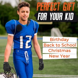 HANDLANDY Youth Football Gloves Sticky Ultra Stick Silicone Grip Receiver Glove, Kids Football Gloves Lineman Breathable Stretch Adjustable,Great Gift Boys Girls