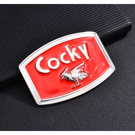MUSVIKY Cocky Rooster Red Belt Buckles Western Belt Buckle Cowboy for Men Women