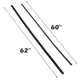 PIT66 Tailgate Window Sweep Weatherstrip Seal Set, Compatible with 1978-1996 Ford Bronco