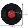 UANYEMON Musical Black Vinyl Record Wall Clock Battery Operated Unique