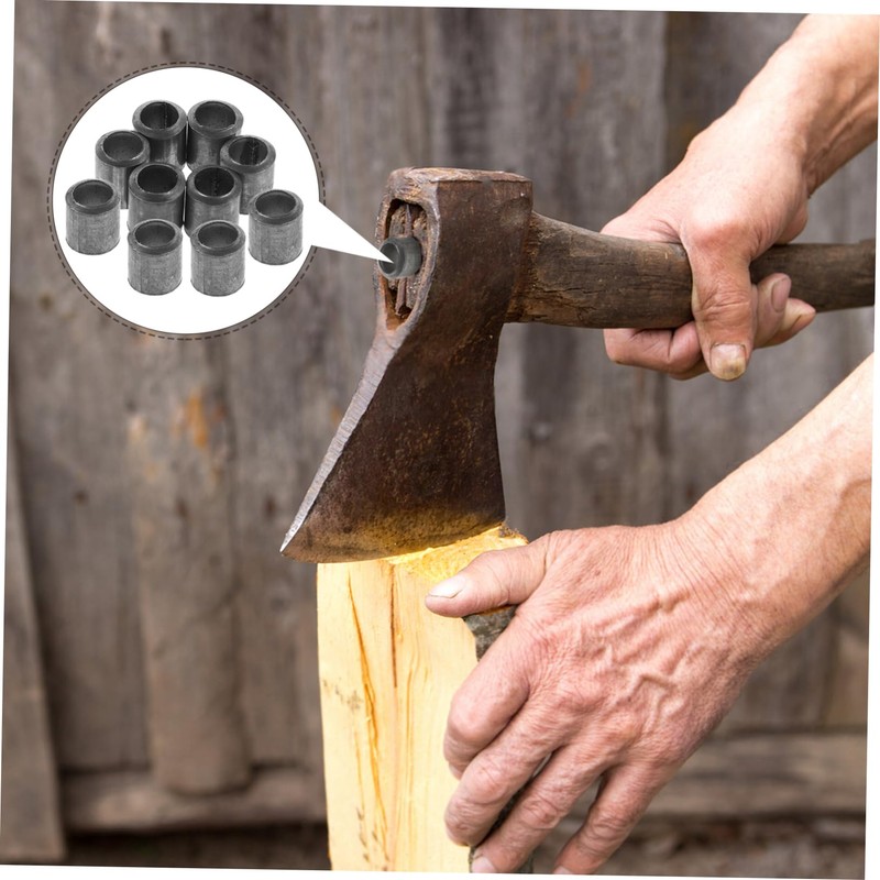 Abaodam 10pcs Iron Wedge Kit with Classic Wooden Handle Safety