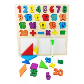 IDECOR Juguete Didáctico Números De Madera (1 Juego)