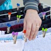 40 Stainless Steel Laundry Pegs Ergonomic Colourful Grips Safety Pads