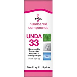 UNDA - UNDA 33 Numbered Compounds - Homeopathic Preparation - 20 ml Liquid