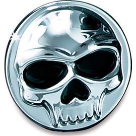 Kuryakyn 1189 Motorcycle Accent Accessory: Replacement Emblem for Zombie Skull Windshield Trim, Chrome