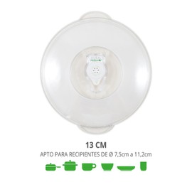 TM Electron Universal Vacuum Lid 13cm Aura Fresh Plastic Clear