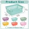 gisgfim 12 Pack Classroom Small Plastic Baskets for Organizing Mini