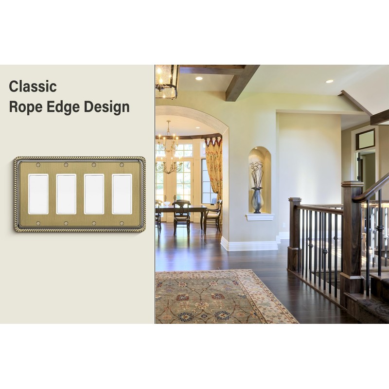 Henne Bery Rope Edge Decorative Wall Plate Switch Plate Outlet
