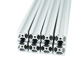 Iverntech 8PCS 200mm 2020 V Slot Aluminum Extrusion 7.87 inches Silver Aluminum Profile European Standard Anodized Linear Rail for DIY 3D Printer and CNC Machines