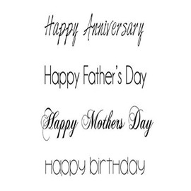 Kaisercraft 3" by 5" Occasions Words Mini Clear Stamps