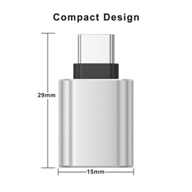 USB C to USB Adapter(3 Pack),USB-C Male to USB3.0 Female Adapter Compatible with MacBook Pro after 2016, MacBook Air after 2018,Mac Mini,Dell XPS and More Type C or Thunderbolt (3, Black+Gray+Silver)