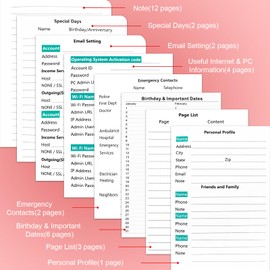 Small Address and Telephone Book with Alphabetical Tabs-Small Pocket Address Organizer Notebook, Keep Contact Safe Hardcover, Internet Login Book Journal Notebook for Home or Office, 6.1″×4.9″, Red