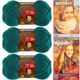 BERNAT SOFTEE CHUNKY- PACK OF 3 BALLS - 100G EACH BALL - EMERALD
