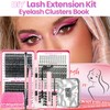 Qiveaory DIY Lash Extension Kit 584pcs Lashes Clusters with Bottom