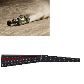 RC Altimeter Ruler Accurate Measurement Aluminum Alloy RC Car Ride Altimeter for 1/8 1/10 RC Car Chassis (Black Red), Black Red