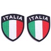 AXEN Italy Shield Patch, Embroidered Italian Flag Tactical Patches Hook