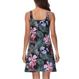 Women’s UPF 50+ Tank Dress A-Line with Pockets Breathable Quick Dry Sun Protection for Hiking Camping Beach Outdoors