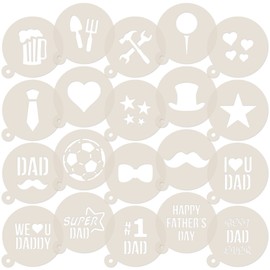 Fathers Day Coffee Stencils, Dessert Stencils, Cookie Stencils, Latte Art, Cappuccino, Coffee Duster, Cocktail Stencil, Drinks Stencil (Top Hat (L))