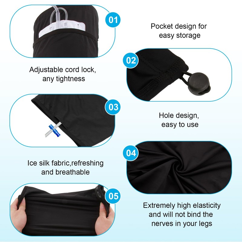 Catheter Leg Bag Holder, Ultra-Soft Fabric Comfortable & Breathable, Catheter