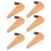 6pcs Door Stopper Wedge Polished Glossy Compact Wooden Firefighter Door