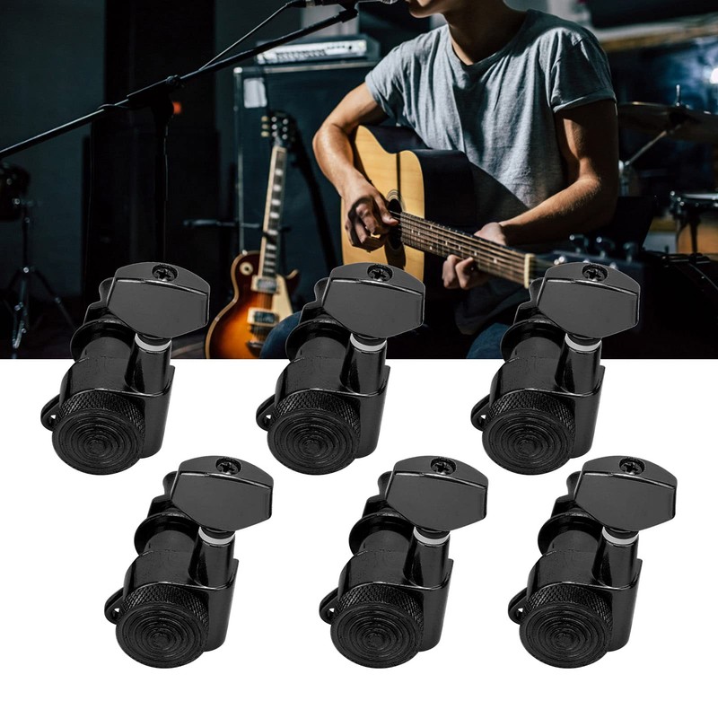 String Tuning Key, Locking Guitar Tuners Black Professional Vintage for