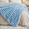 BEDELITE Faux Rabbit Fur Blanket, Luxurious 3D Striped Spring Blanket