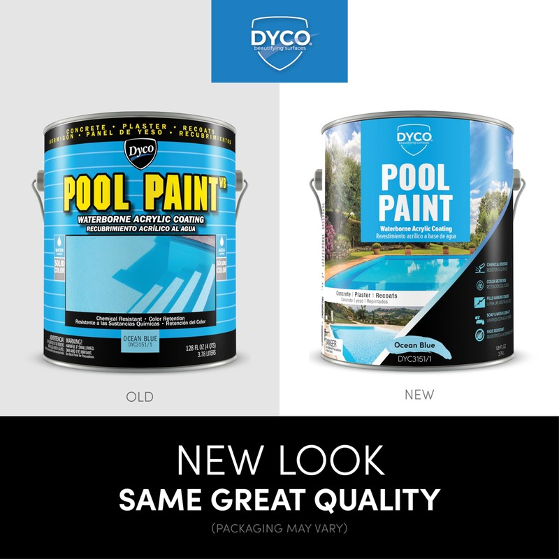 Dyco Waterborne Acrylic Pool Paint, Resistant to UV, Water, Salt,