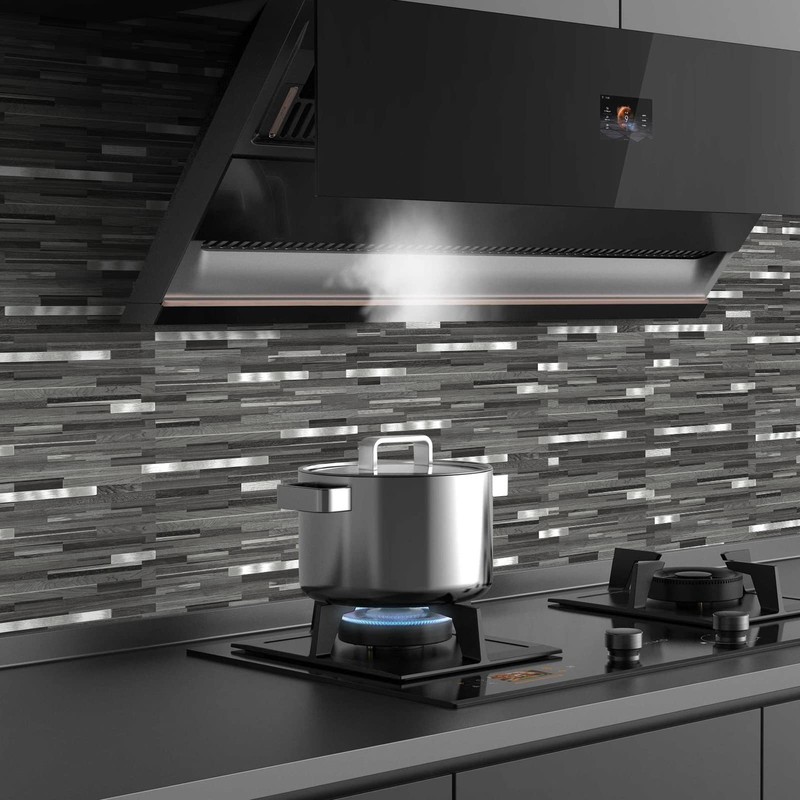 Midcard 10 Sheets Peel and Stick Backsplash PVC Wall Tile,for