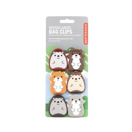 Kikkerland Woodlands Bag Clip, Set of 6