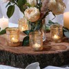 DEVI 24pcs Gold Glass Votive Candle Holders, Wedding Decorations, Gold