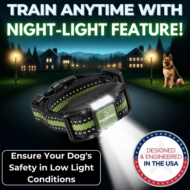 Dog Shock Collar with Remote, Unmatched 4-Mile Range, Night-Light Mode,