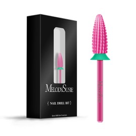 MelodySusie Typhoon Nail Drill Bits, 3/32'' Carbide Tungsten Multi-function Bits, Fast Remove Acrylic or Hard Gel for Manicure Pedicure Salon Professional or Beginner, Pink Blossom, Coarse