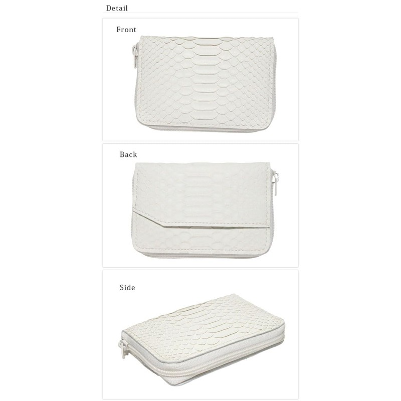 BlissLeather Feng Shui Fortune UP, Diamond Python Coin Purse, YKK