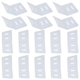 JJHXSM 16PCS White Collapsible Carton Packaging Corner Protectors 100mm Length Plastic Non Slip Fixings for Courier Box Packaging and Furniture Protection